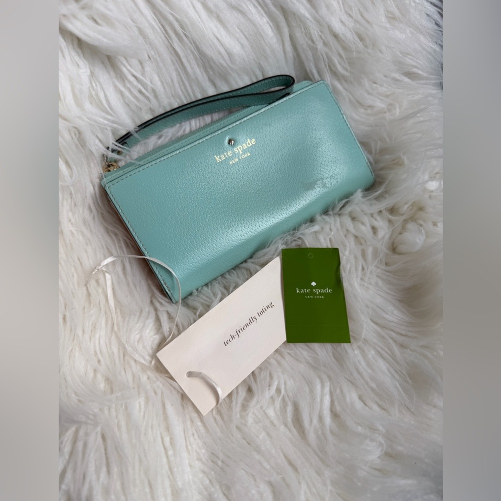 Kate Spade Grand Street Layton Wristlet Wallet Robins Egg Blue